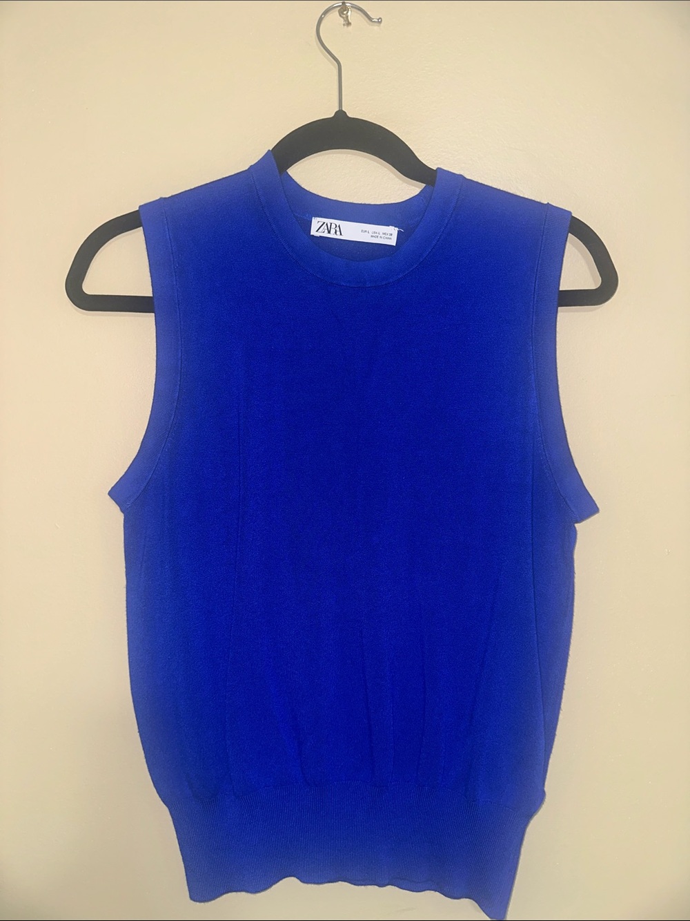 Zara Cobalt Sleeveless Knit Tank